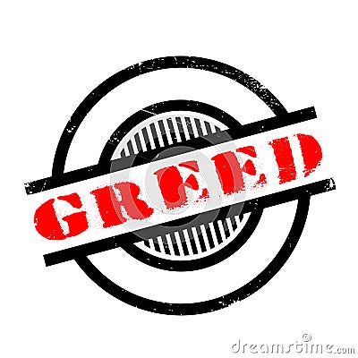 Greed rubber stamp Stock Photo