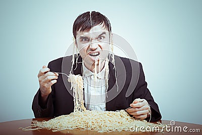 Greedy consumerism Stock Photo