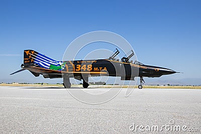 Greek Air Force F4 Phantom jet plane Editorial Stock Photo