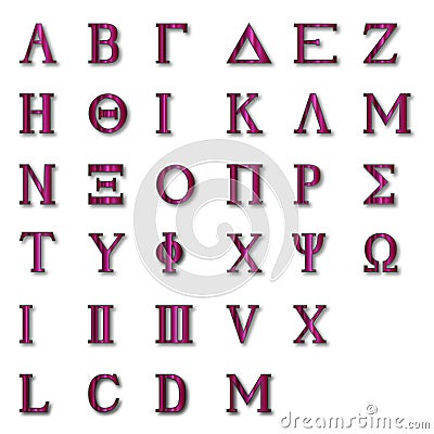 Greek Alphabet Stock Photo