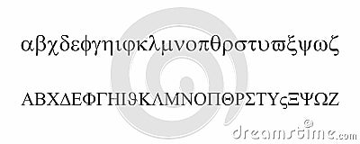 Greek alphabet set Stock Photo