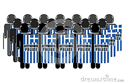 Greek Anti-Riot Police Stock Photo