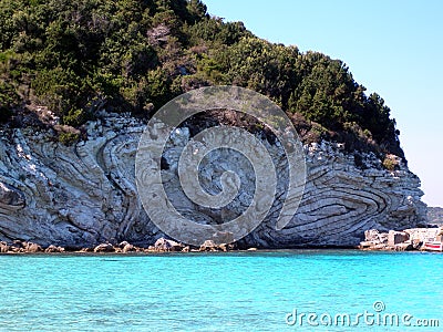 Greek Beauty, Anti-Paxos, Greece Stock Photo