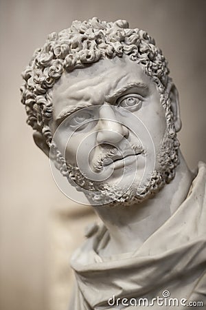 Frowning Male Greek Statue Editorial Stock Photo