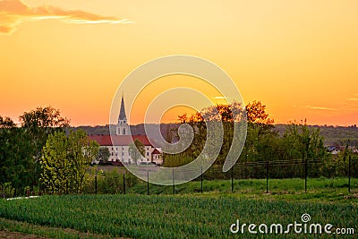 Greek-catholic cathedral in Krizevci Stock Photo