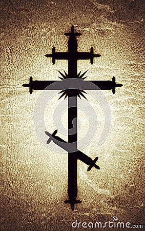 The Greek-Catholic Orthodox Cross Stock Photo