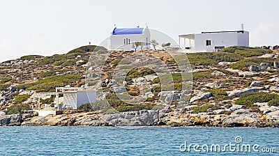 A Greek Church on the Island of Dia Editorial Stock Photo