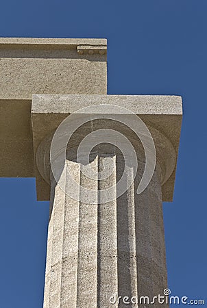 Greek classic doric column Stock Photo