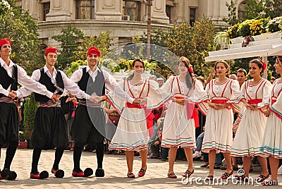 Greek dancers Editorial Stock Photo