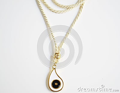 Greek evil eye necklace Stock Photo