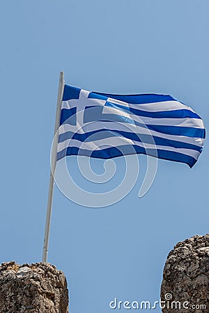 Greek Flag Stock Photo