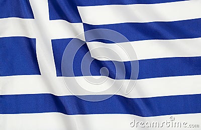 Greek flag Stock Photo