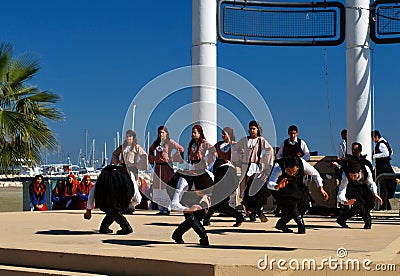 Greek folklore dance Editorial Stock Photo