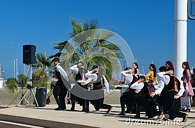 Greek folklore dance Editorial Stock Photo