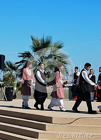 Greek folklore dance Editorial Stock Photo