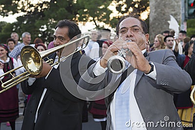 Greek folklore group Editorial Stock Photo