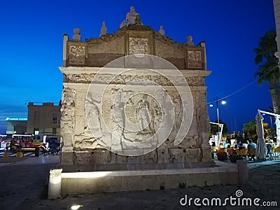 Greek Fountain in Gallipoli. Lecce, Salento Editorial Stock Photo