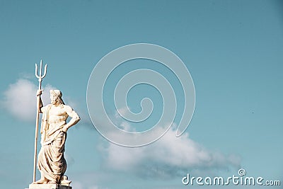 Greek god of sea poseidon statue Stock Photo