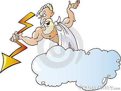 Greek god Zeus Vector Illustration