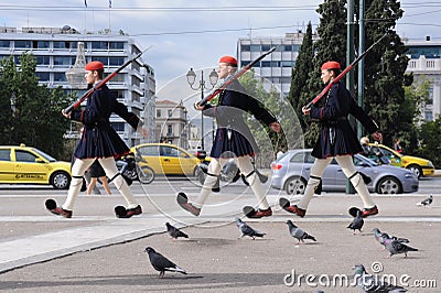 Greek guards Editorial Stock Photo