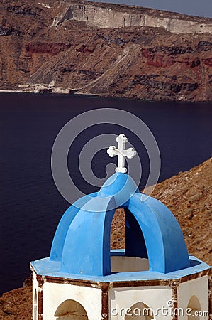 Greek island church Stock Photo