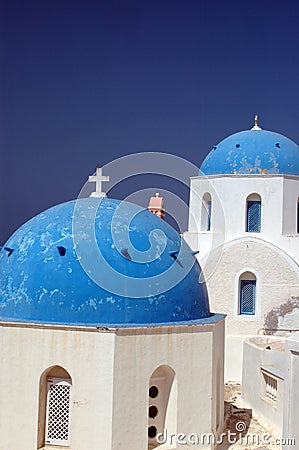 Greek island church Stock Photo