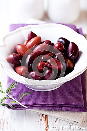 Greek Kalamata Olives Stock Photo