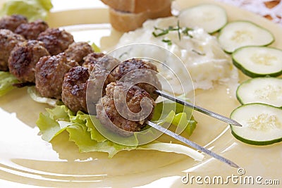 Greek kebab Stock Photo