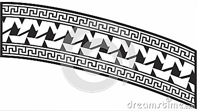 Greek key pattern border, geometric trim and ancient design vector design Generative AI Vector Illustration