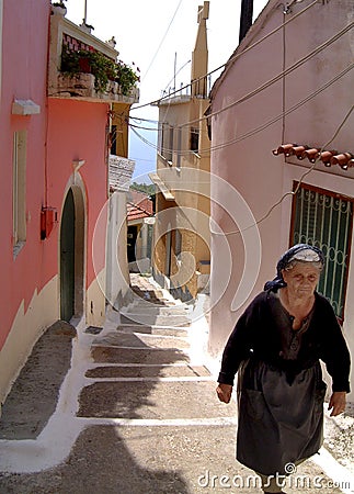 Greek lady Editorial Stock Photo