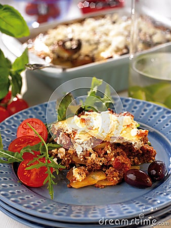 Greek moussaka Stock Photo