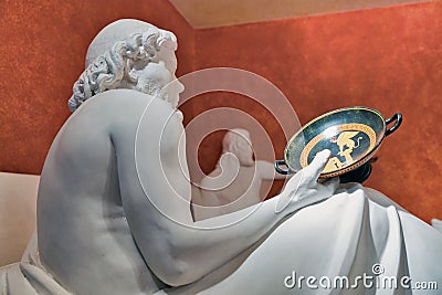 Greek mythology sculptures in Shabo winery museum culture center, Ukraine Editorial Stock Photo