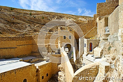 Greek Orthodox Monastery of Mar Saba (St. Sabas) i Stock Photo