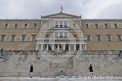 Greek parliament Editorial Stock Photo