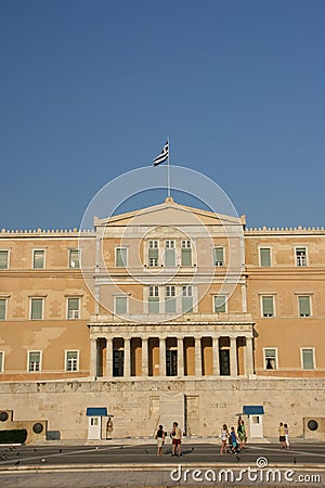 Greek parliament Stock Photo