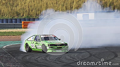 Greek racing driver Stavros Grillis during the Drift Kings International Series Editorial Stock Photo