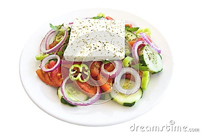 Greek salad Stock Photo