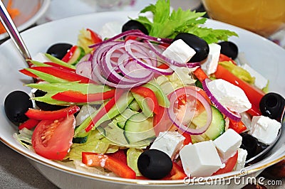 Greek salad Stock Photo