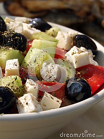 Greek salad Stock Photo