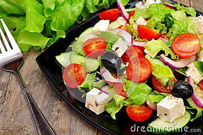 Greek salad Stock Photo