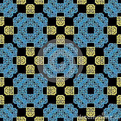 Greek seamless pattern. Colorful patterned geometric vector background. Ethnic style geometry repeat backdrop Vector Illustration