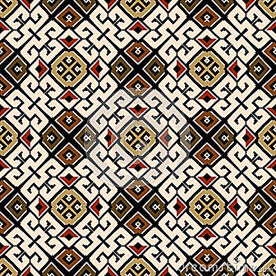 Greek seamless pattern. Colorful patterned geometric vector background. Ethnic style geometry repeat backdrop Vector Illustration