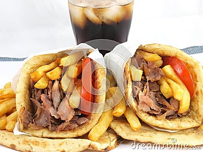 Greek Souvlaki Stock Photo