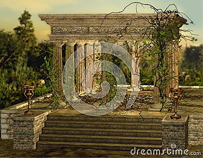 Greek Temple Stock Photo