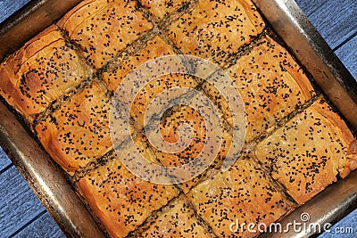 Greek traditional homemade Spinach Pie Stock Photo