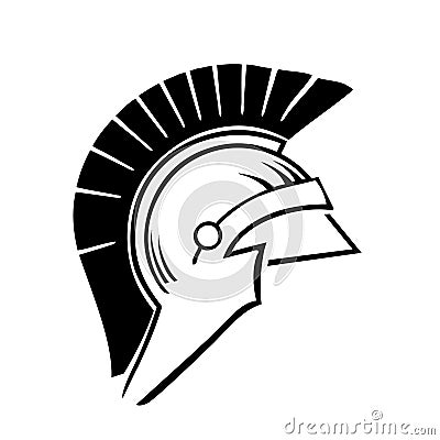 Greek trojan helmet vector Vector Illustration