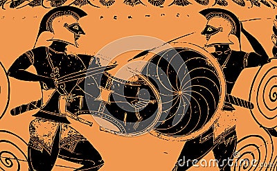 Greek warriors Vector Illustration