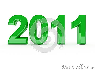 Green 2011 new year Stock Photo