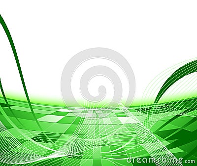 Green abstract advertisement background Vector Illustration