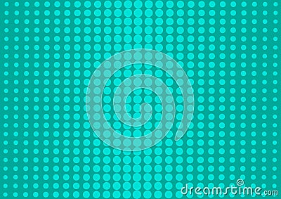 Green abstract background with halftone dots in pop art style. Vector Cartoon Illustration